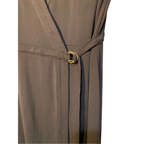 BCBG women’s black midi length wrap dress size small - Picture 3 of 4